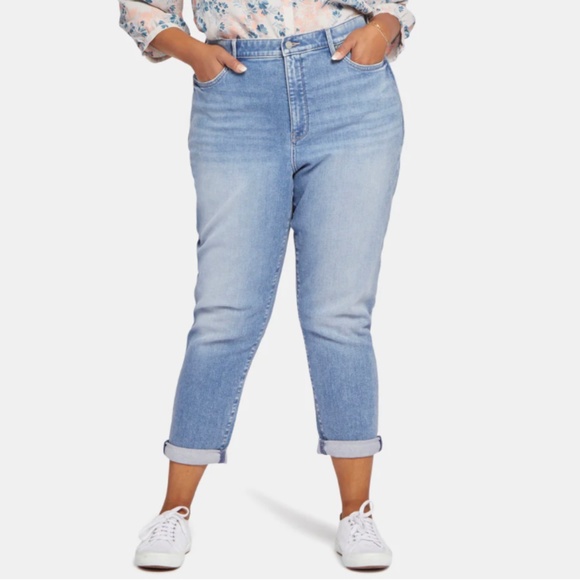 NYDJ Margot Girlfriend Jeans with Rolled Cuffs in Quinta - Picture 1 of 9